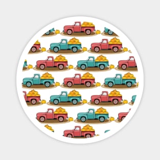 Pumpkin Truck Pattern Magnet